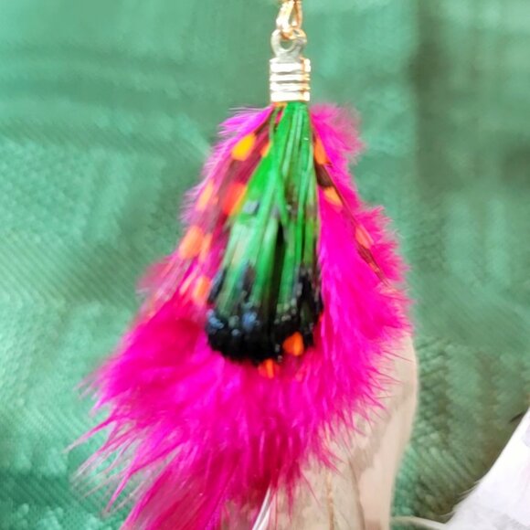 Three Pairs of Click Six Feathered Earrings! - Picture 6 of 15